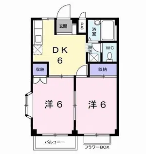 サンヒルズハイツ【2階】の間取り