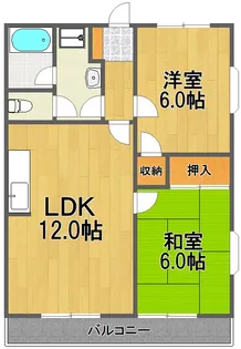 東京都福生市武蔵野台2【マンション】の間取り