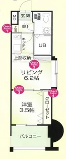 No.54 WesーPROJECT博多駅南【10階】の間取り