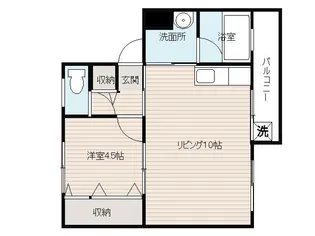 1LDKの間取り画像