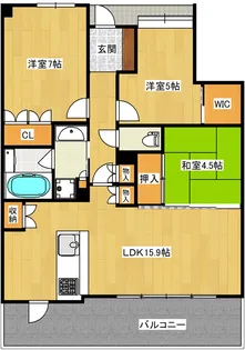 福島県郡山市神明町【マンション】の間取り