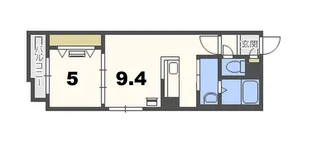 フェリオ南郷通【2階】の間取り