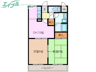 ピースハイツ【4階】の間取り