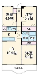 サンライト【4階】の間取り