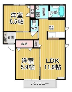 シャーメゾン・ベルB【1階】の間取り