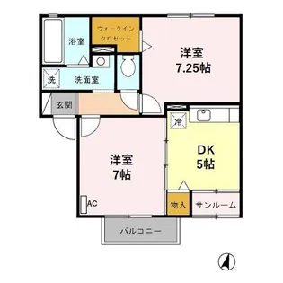 ダイワサーブル A【2階】の間取り