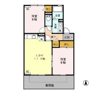 グランシャリオ【1階】の間取り