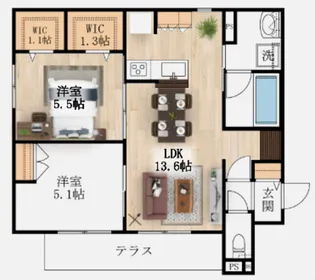 フィールドヴィレッジ横濱桜木町【1階】の間取り