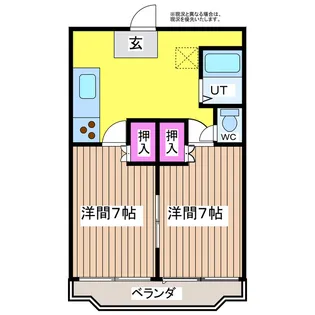 プリヴィラ壹番館【1階】の間取り