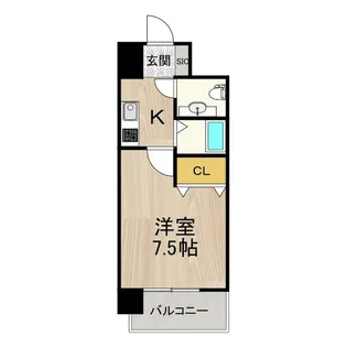 フロンティアタワー名駅南(旧CITY SPIRE 名駅南)【6階】の間取り