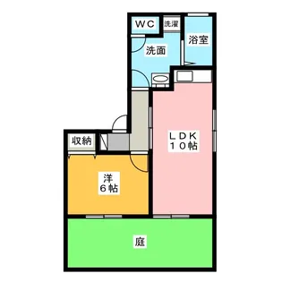 ヴィラージュルピナB【1階】の間取り