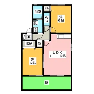 ナホトカ静里 A【1階】の間取り