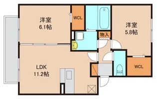 ル・レーブ A【1階】の間取り