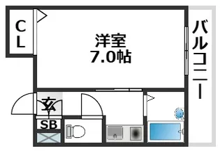大阪府大阪市東淀川区上新庄3【マンション】の間取り