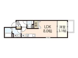 月光西川口町壱番館【2階】の間取り