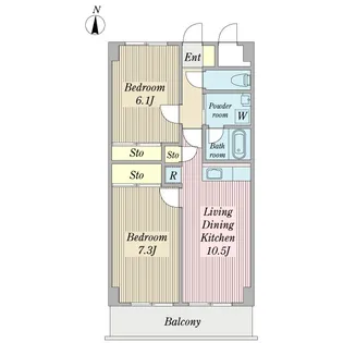 プロシードK2【9階】の間取り