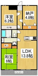 グレースコート【3階】の間取り