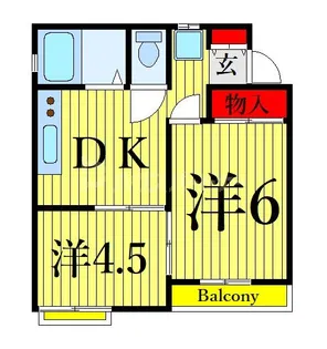 グリーンハイツ【2階】の間取り