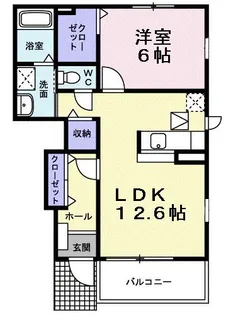 グランツ・ノイA【1階】の間取り