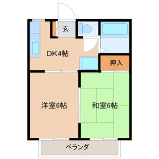 スカイコーポ【2階】の間取り