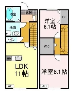 ナディア Bの間取り