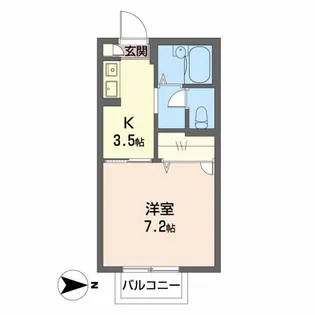 セフィラ西日野 B【1階】の間取り
