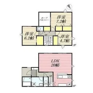 岐阜県岐阜市茜町【一戸建】の間取り