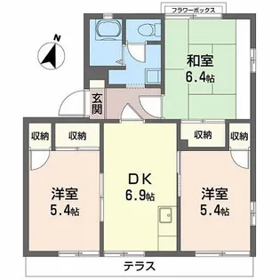 メゾン東栄【1階】の間取り