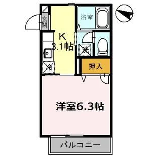 れんげハイツ【2階】の間取り