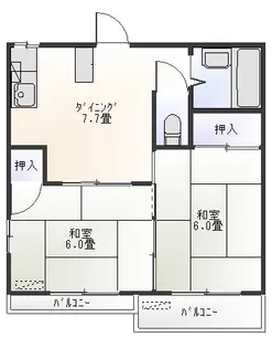 ブライトクレイン【2階】の間取り