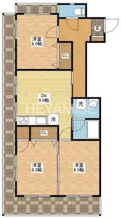 ブリリアント竹尾【4階】の間取り