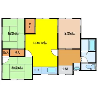 山口県宇部市明神町1【一戸建】の間取り