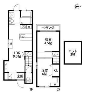 京都府京都市西京区桂朝日町【一戸建】の間取り