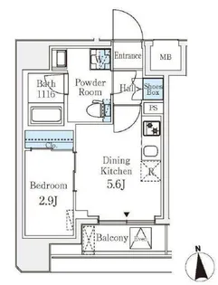 クラリティア文京湯島【4階】の間取り