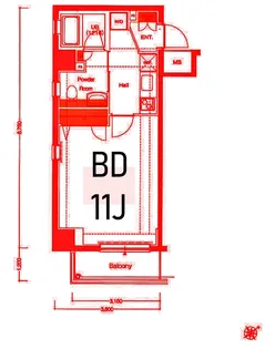 エストゥルースプラス東神奈川【2階】の間取り