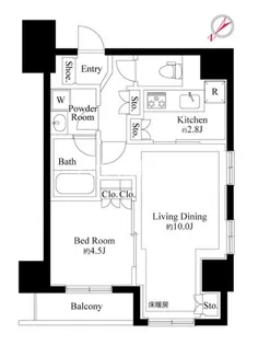 グランスイート銀座レスティモナーク【5階】の間取り