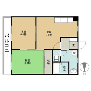 ハイツ安井【2階】の間取り