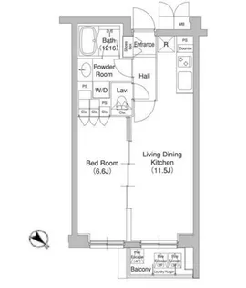 東京都渋谷区千駄ヶ谷3【マンション】の間取り