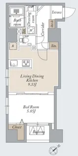 グランカーサ上野入谷【13階】の間取り