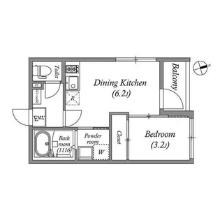 ハーモニーテラス住吉II【2階】の間取り