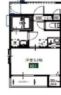 メルディア新里町【1階】の間取り
