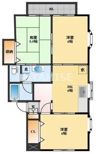 ハーモニー平山【1階】の間取り
