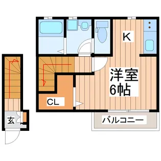 Soleil hina(ソレイユ ヒナ)III【2階】の間取り