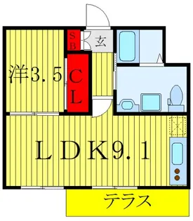 田端公園アパートメンツ【1階】の間取り