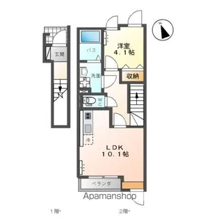 茨城県神栖市知手【アパート】の間取り