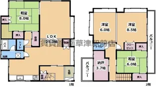 滋賀県大津市大江4【一戸建】の間取り
