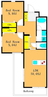 Kukuna Omori (ククナ オオモリ)【4階】の間取り