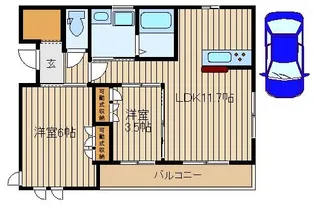 ソニフレア【2階】の間取り