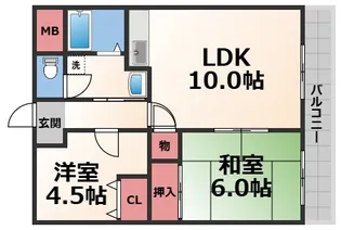 ギャレ近大前【4階】の間取り