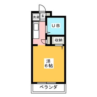 ライン六会マンション【1階】の間取り